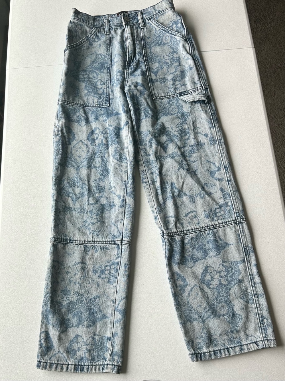 BDG Urban Outfitters High Rise Baggy Paisley Jeans 25 Floral Carpenter Pants
